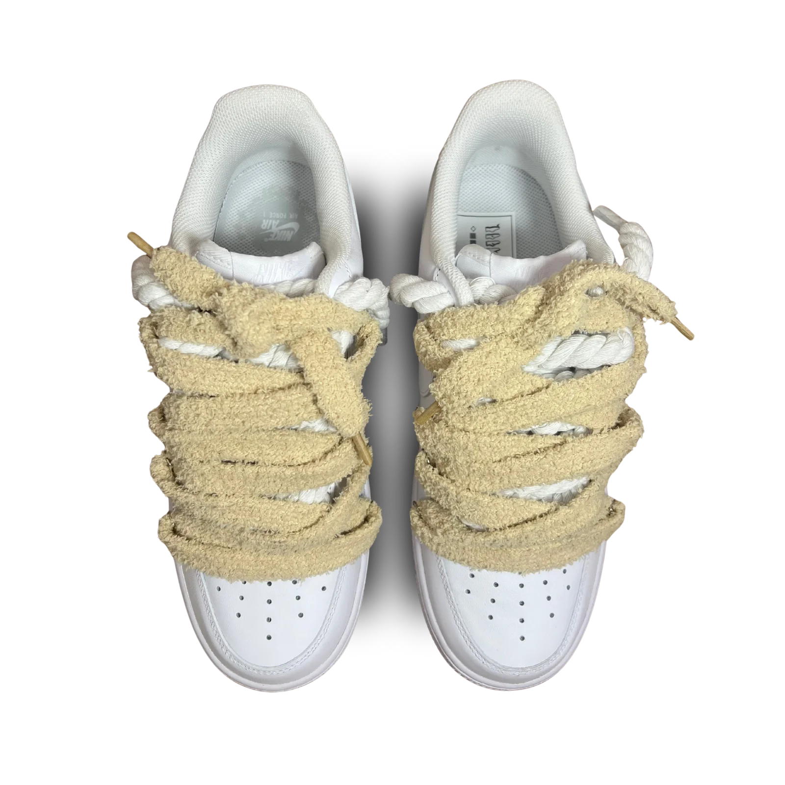 Nike Air Force 1 White Chimney Cake Cinnamon Felülnézet