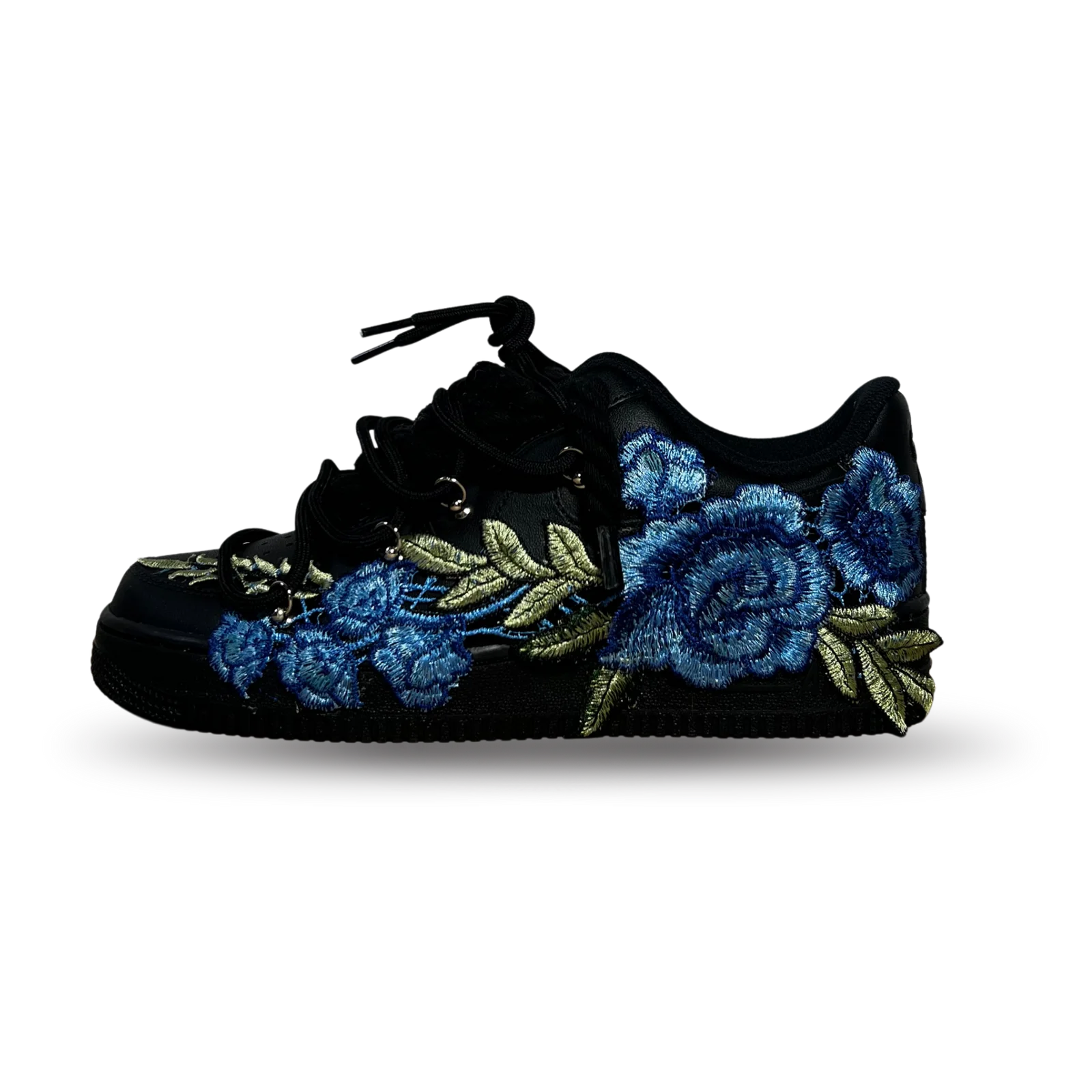 Nike Air Force 1 Black Rose Blue Laced Up Oldalnézet