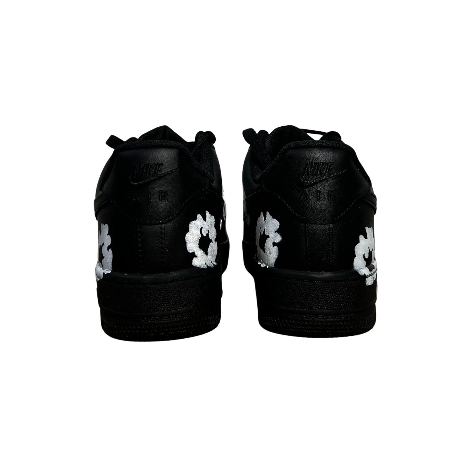 Nike Air Force 1 Low Black Denim Tears Custom Hátulnézet