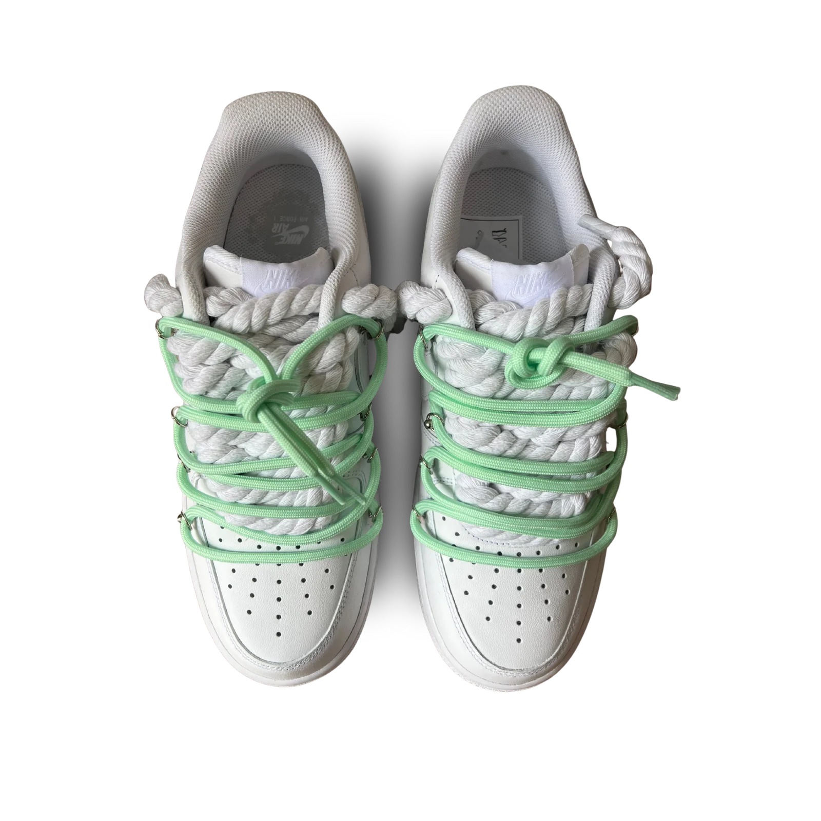 Nike Air Force 1 Laced Up Rope Lace Green Felülnézet