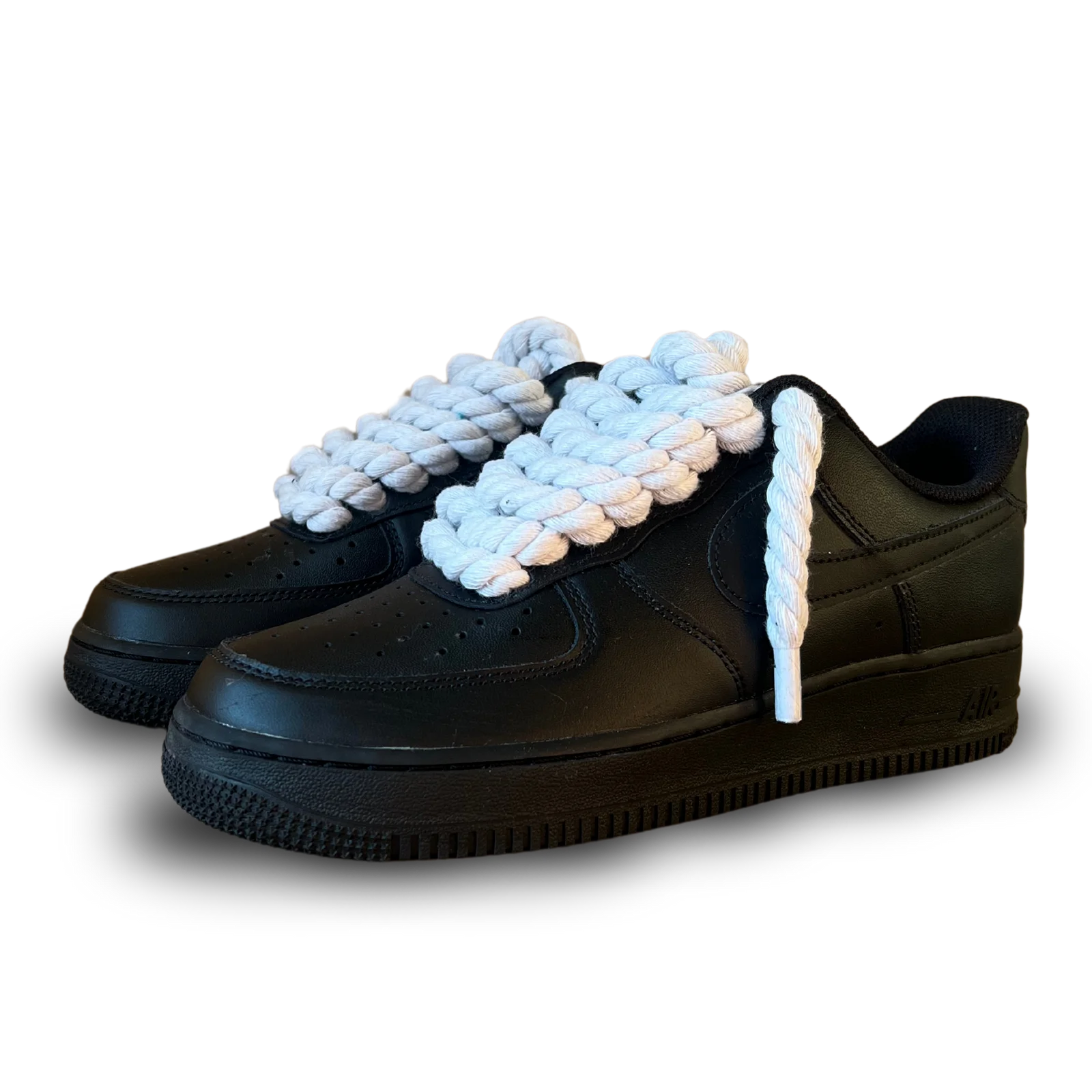 Nike Air Force 1 Black Rope Lace White Csanadsoles