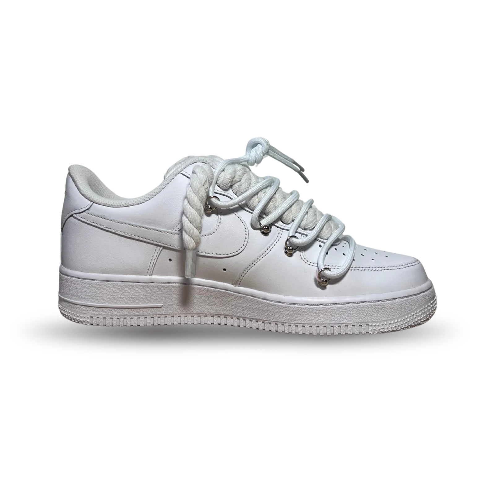 Nike Air Force 1 Laced Up Rope Lace White Belső oldalnézet
