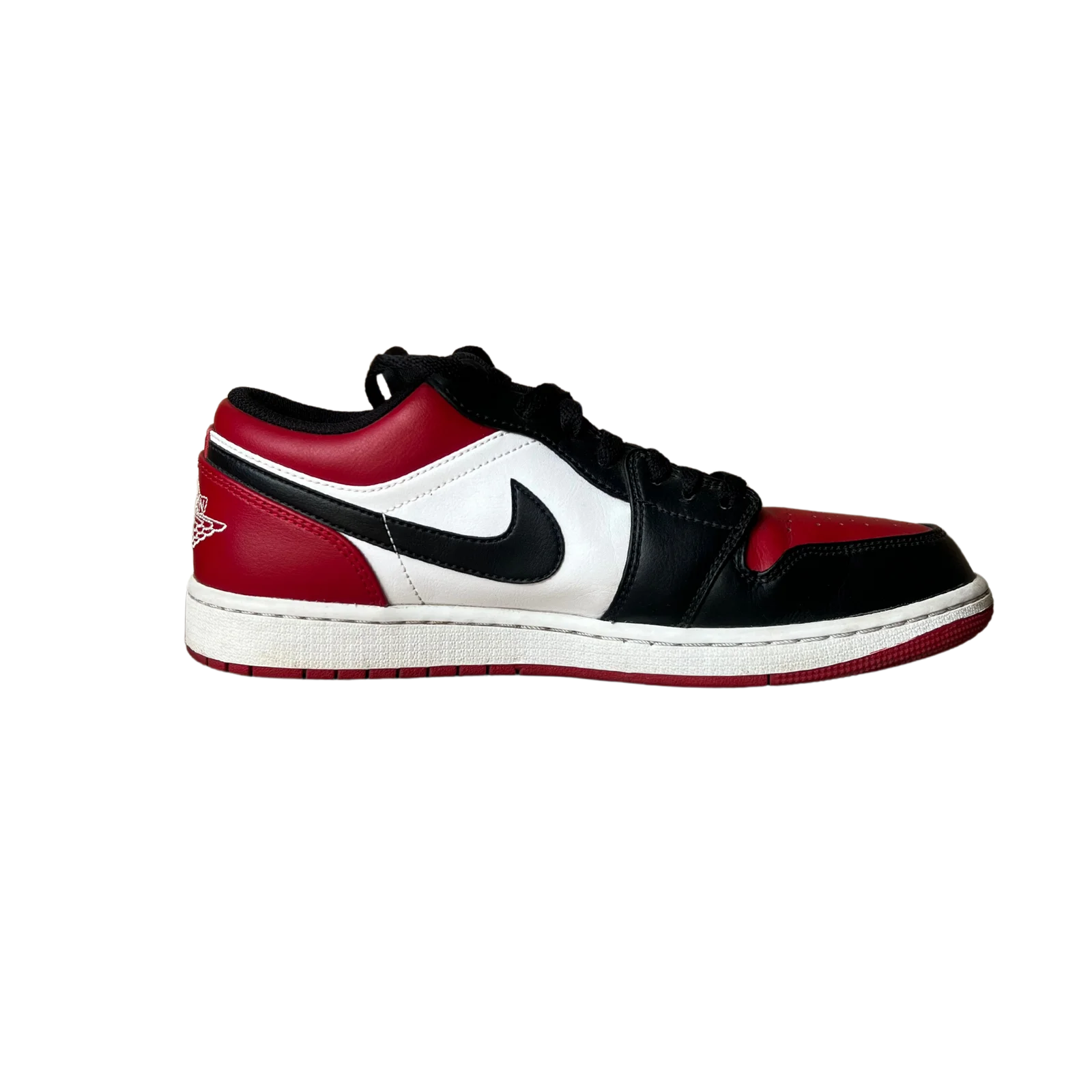 Jordan 1 Low Bred Toe Belső oldalnézet