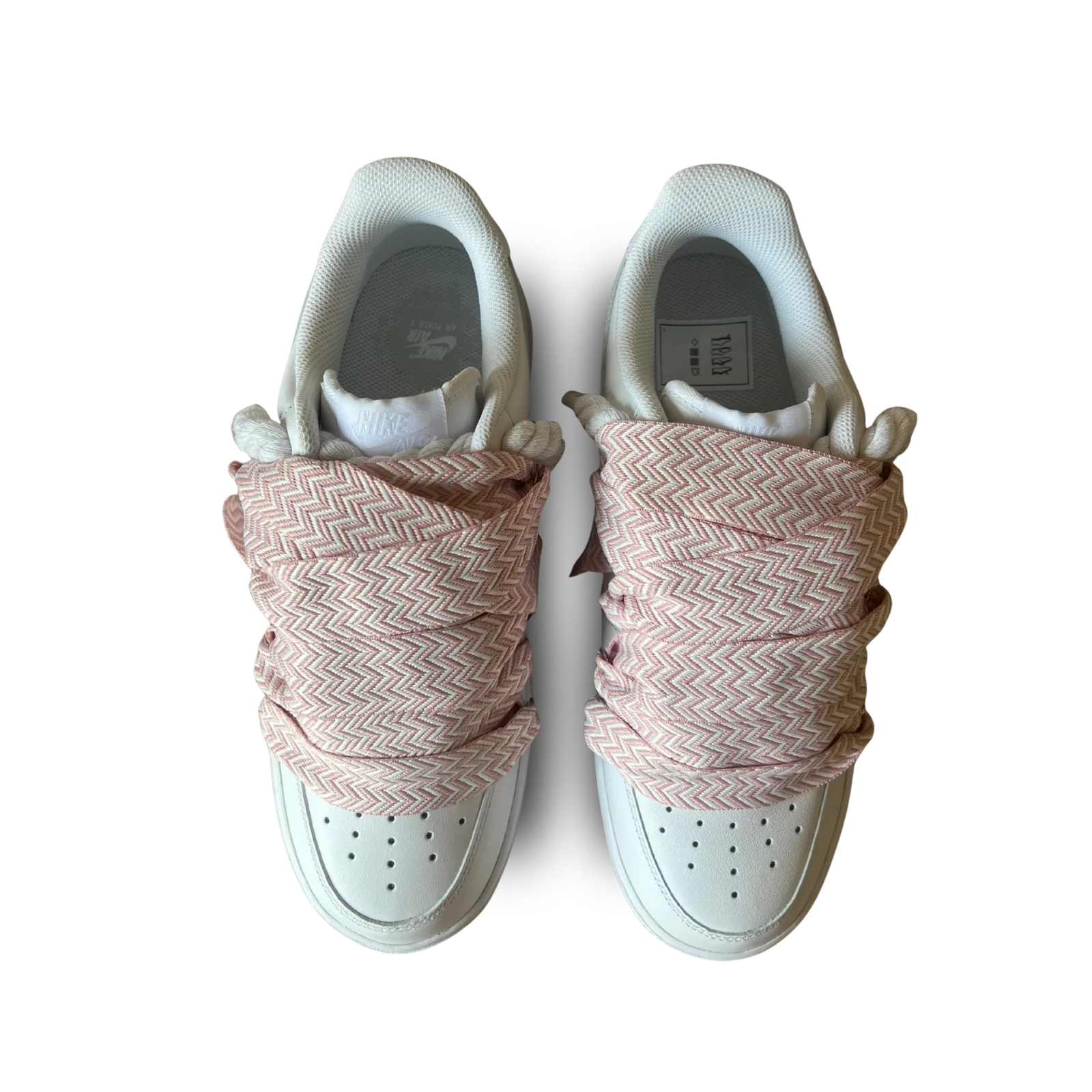 Nike Air Force 1 Lanvin Rope Lace Pink Felülnézet