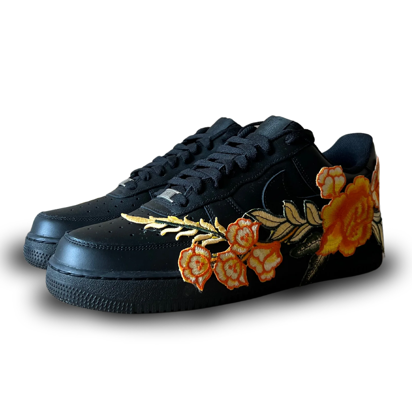 Nike Air Force 1 Black Yellow Rose Csanadsoles