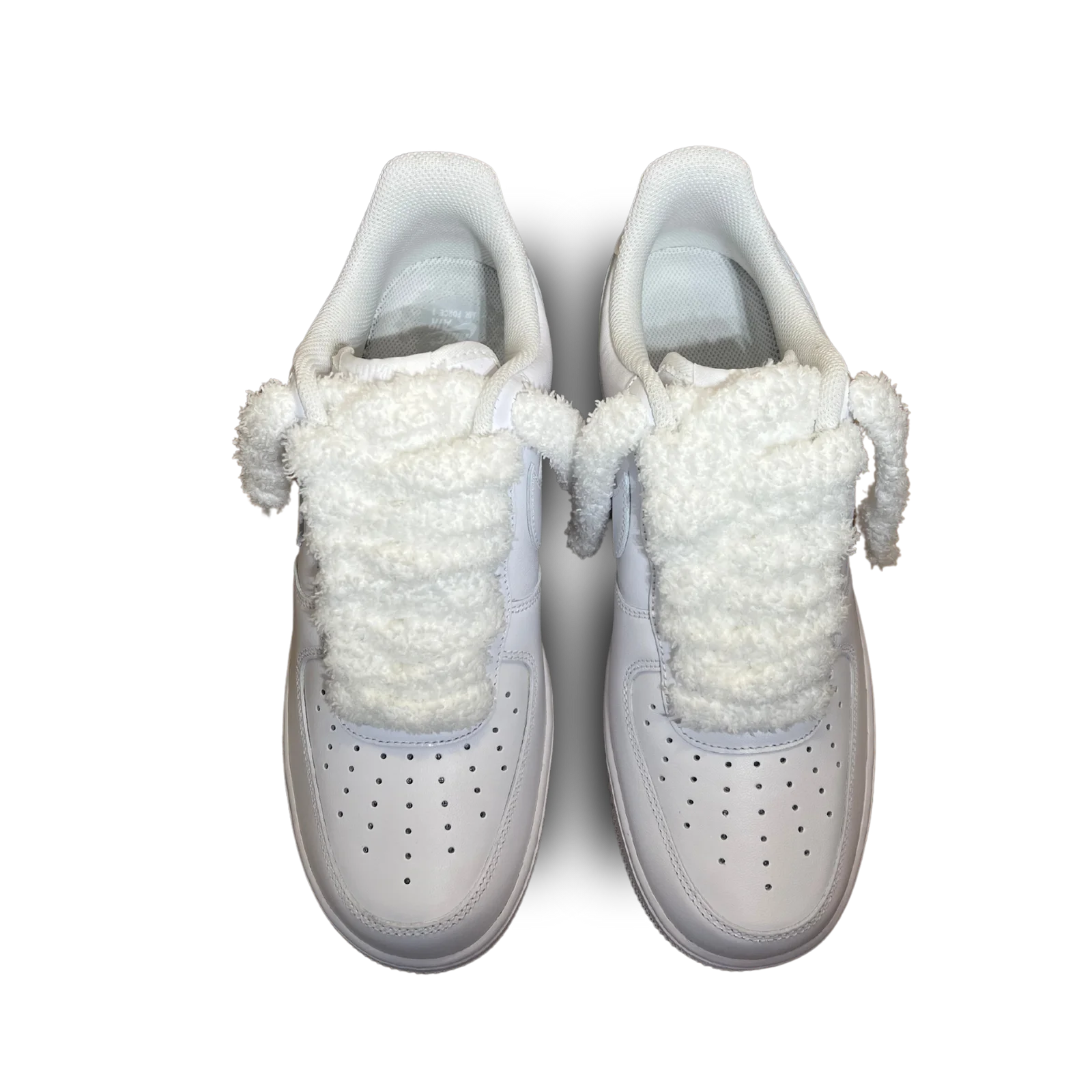 Nike Air Force 1 Fluffy Lace White Felülnézet