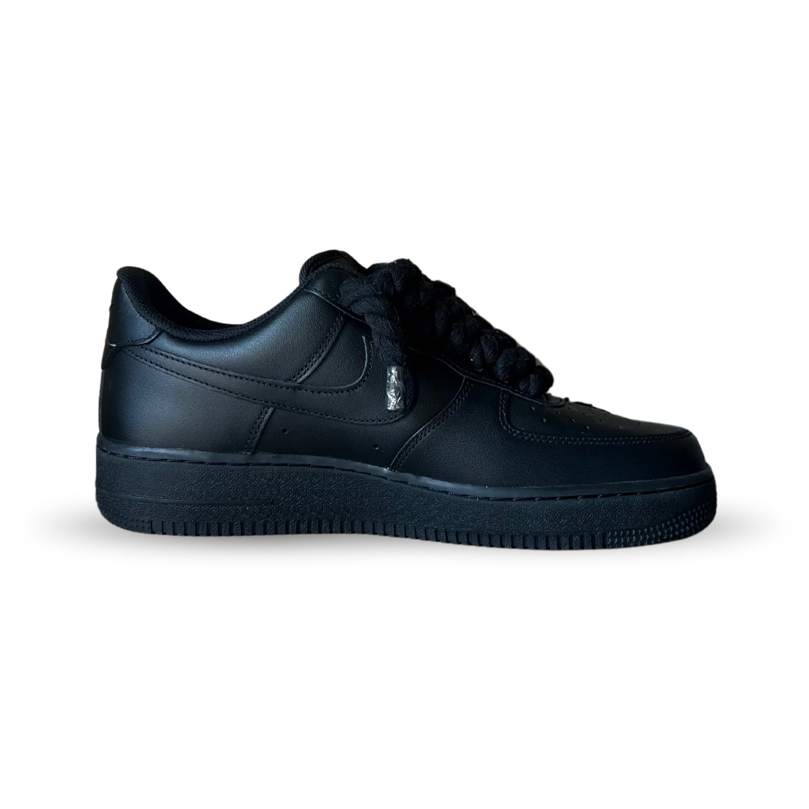 Nike Air Force 1 Black Rope Lace Blue Rose Belső oldalnézet