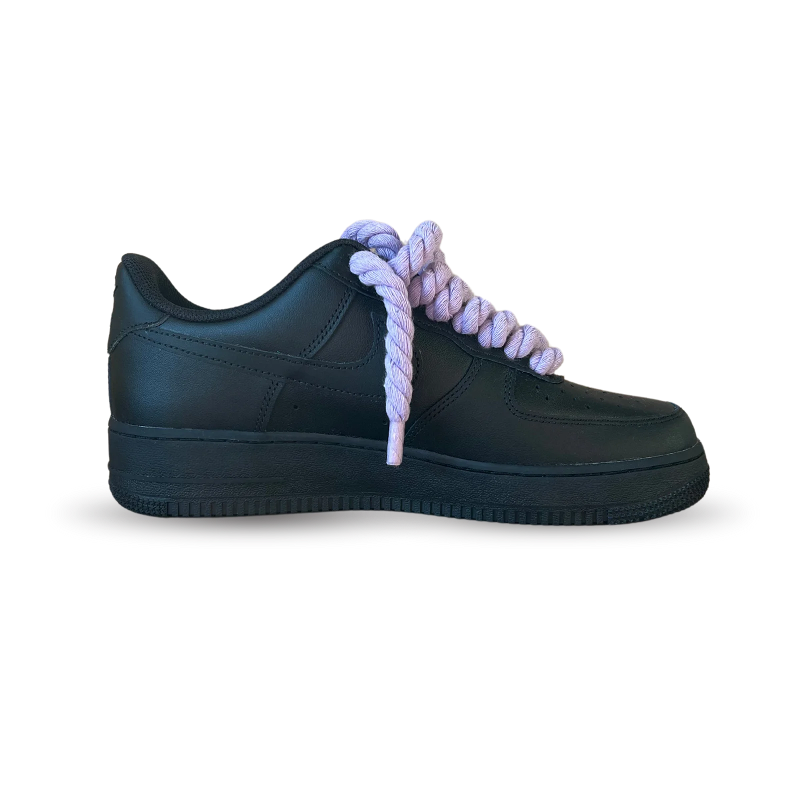Air Force 1 Black Rope Lace Light Purple Belső oldalnézet
