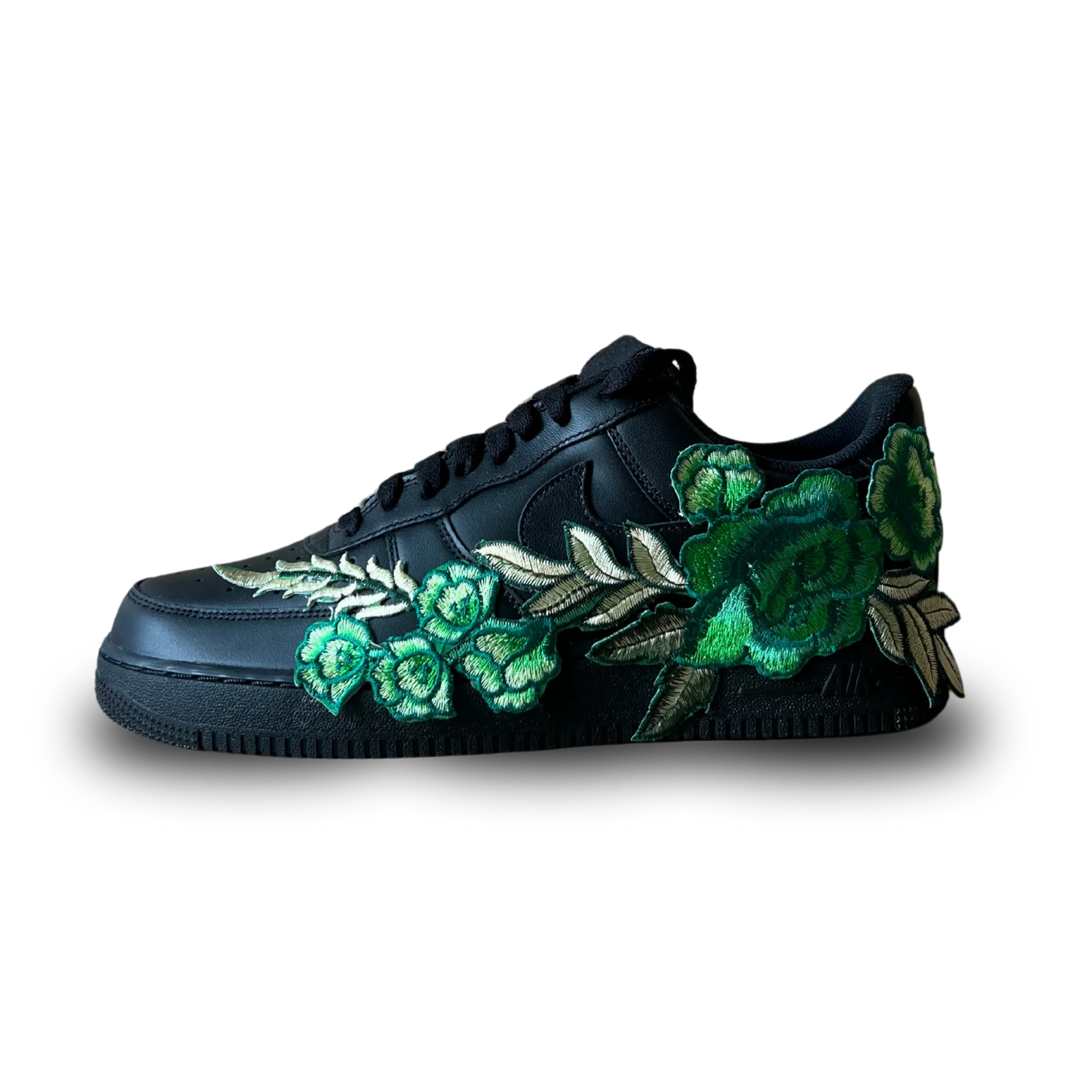 Nike Air Force 1 Black Green Rose Oldalnézet