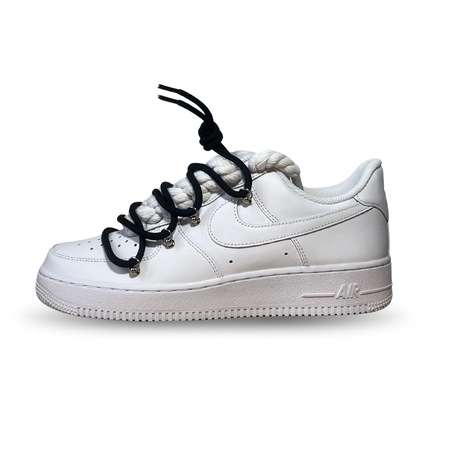 Nike Air Force 1 Laced Up Rope Lace Black Oldalnézet