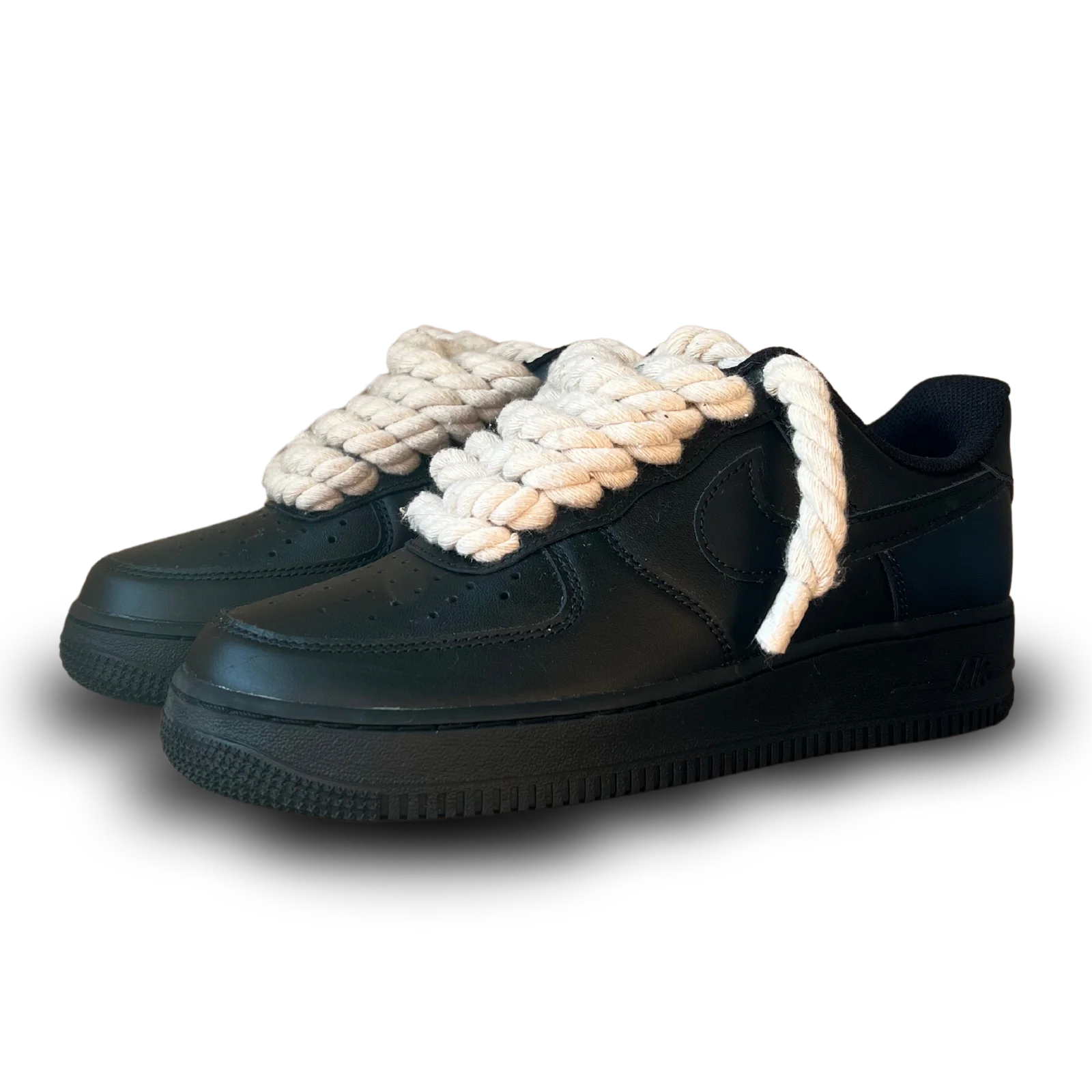 Nike Air Force 1 Black Rope Lace Beige Csanadsoles