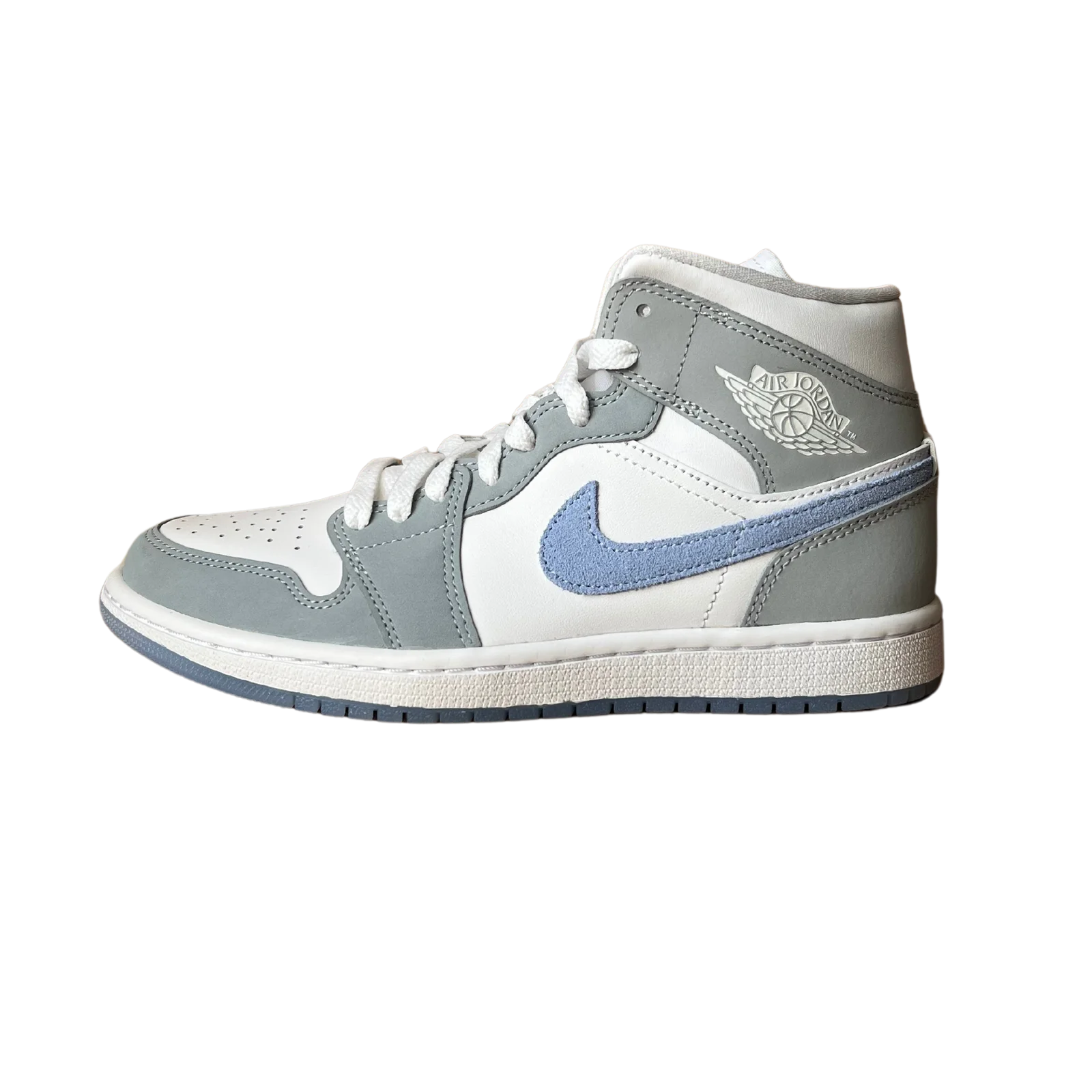 Jordan 1 Mid Wolf Grey Aluminum Oldalnézet