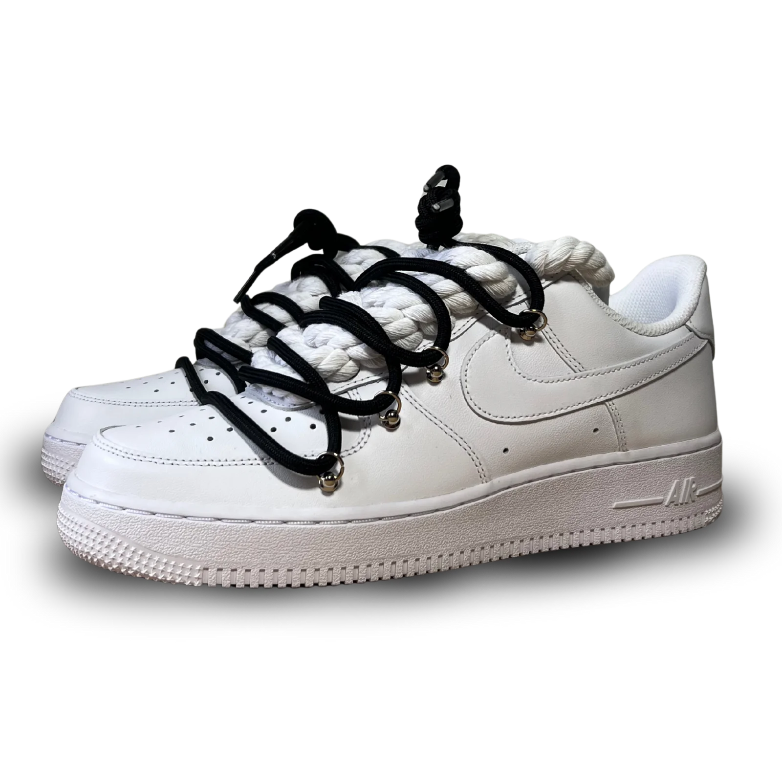 Nike Air Force 1 Laced Up Rope Lace Black Csanadsoles