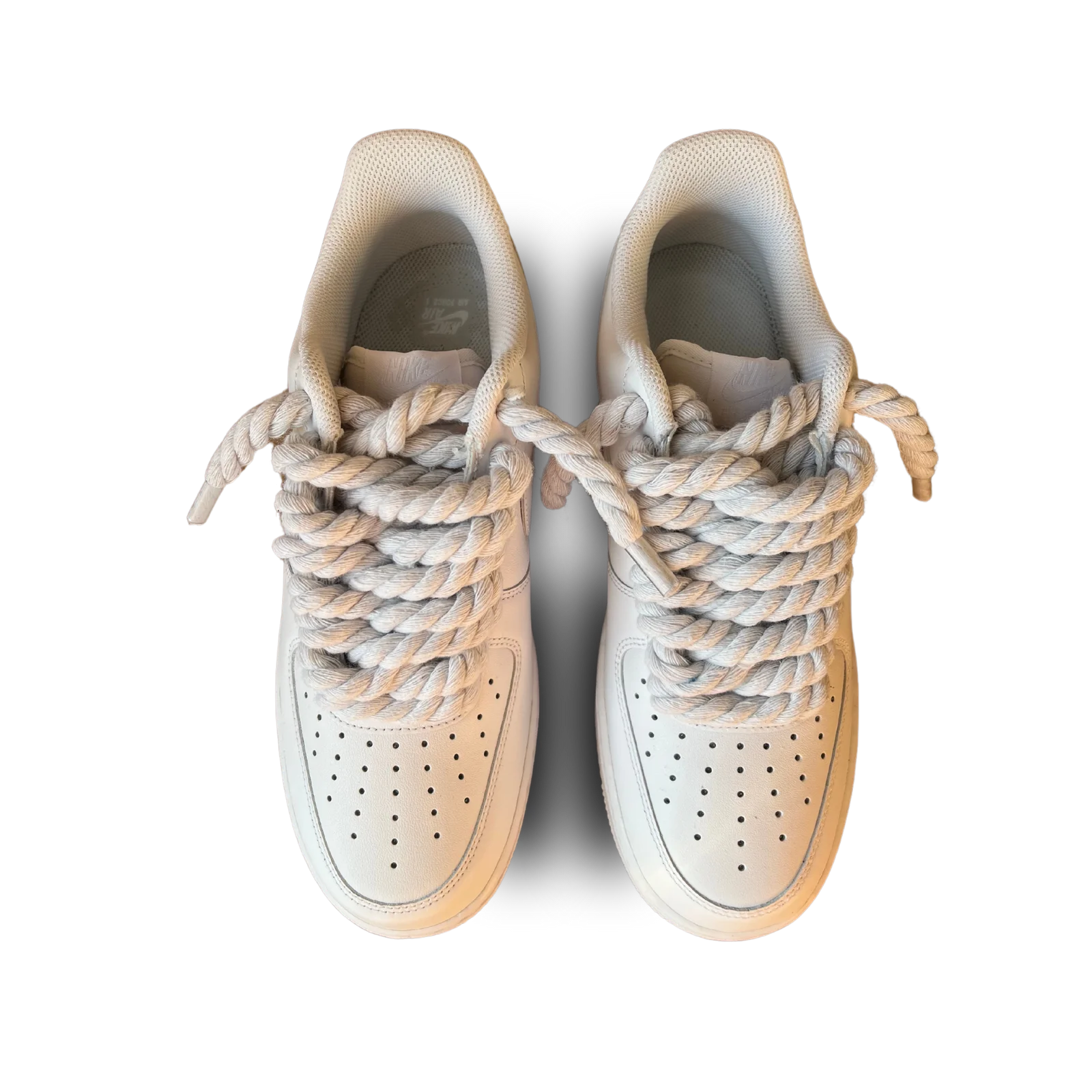 Nike Air Force 1 Rope Lace White Felülnézet