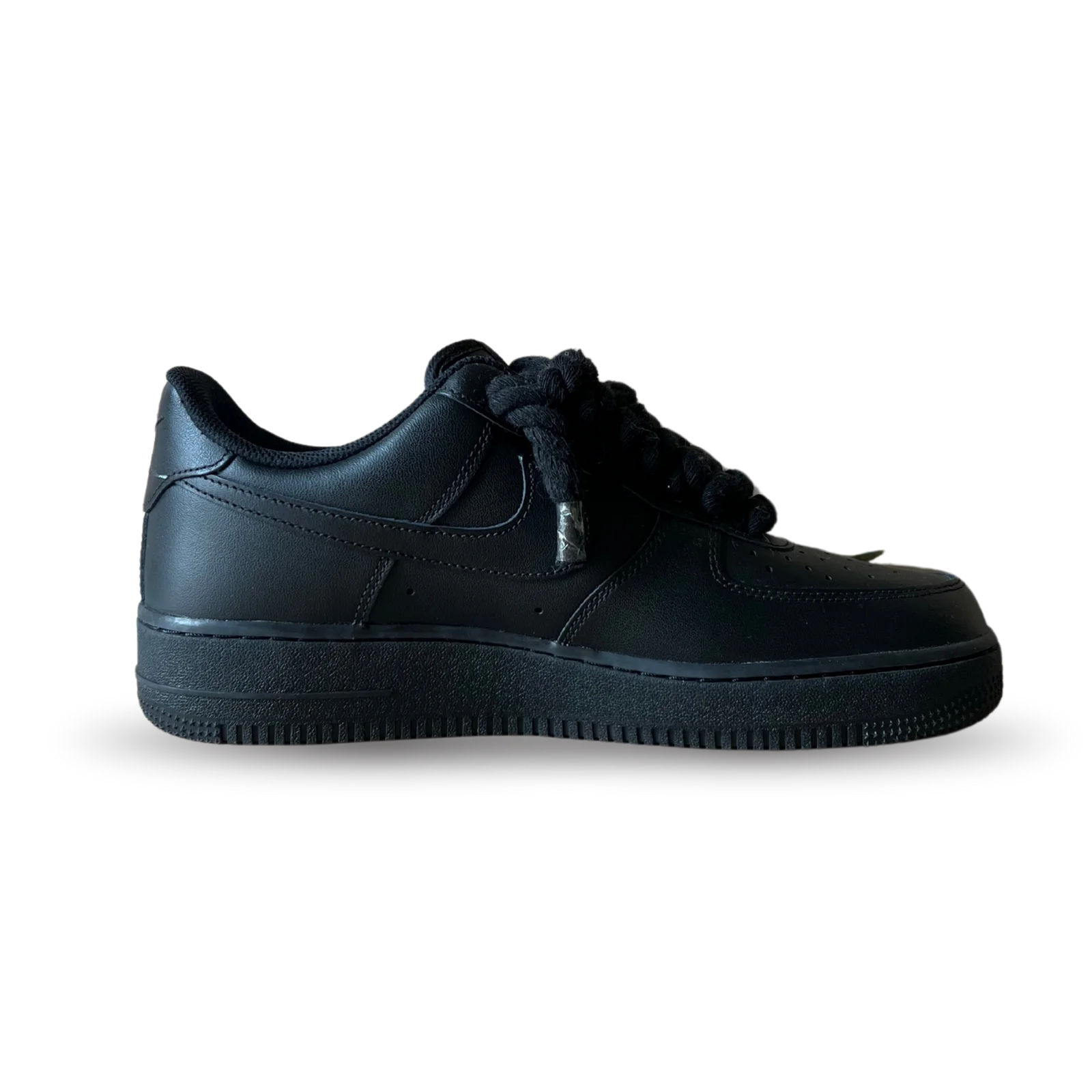 Nike Air Force 1 Black Rope Lace Green Rose Belső oldalnézet