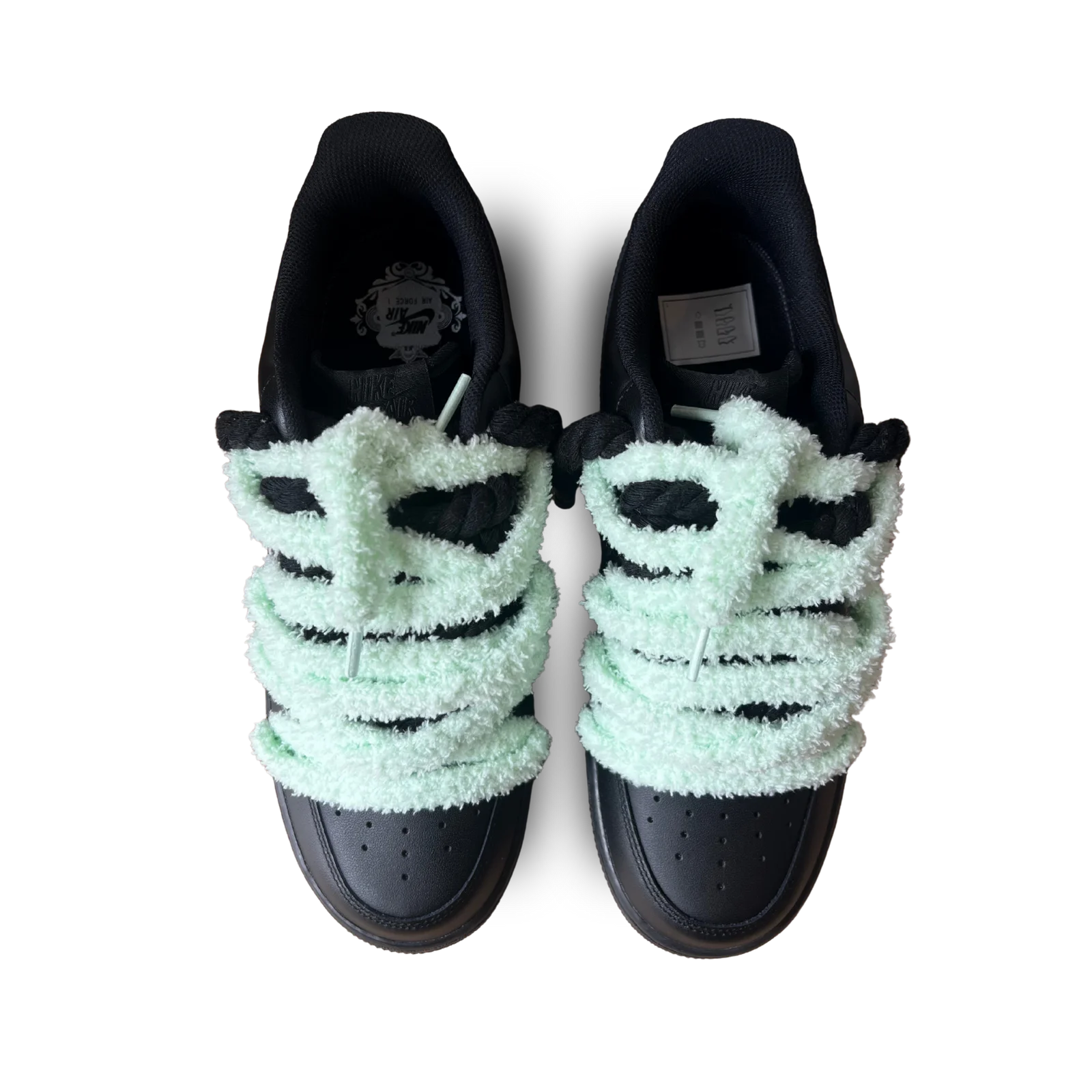 Nike Air Force 1 Black Chimney Cake Sweet Mint Felülnézet
