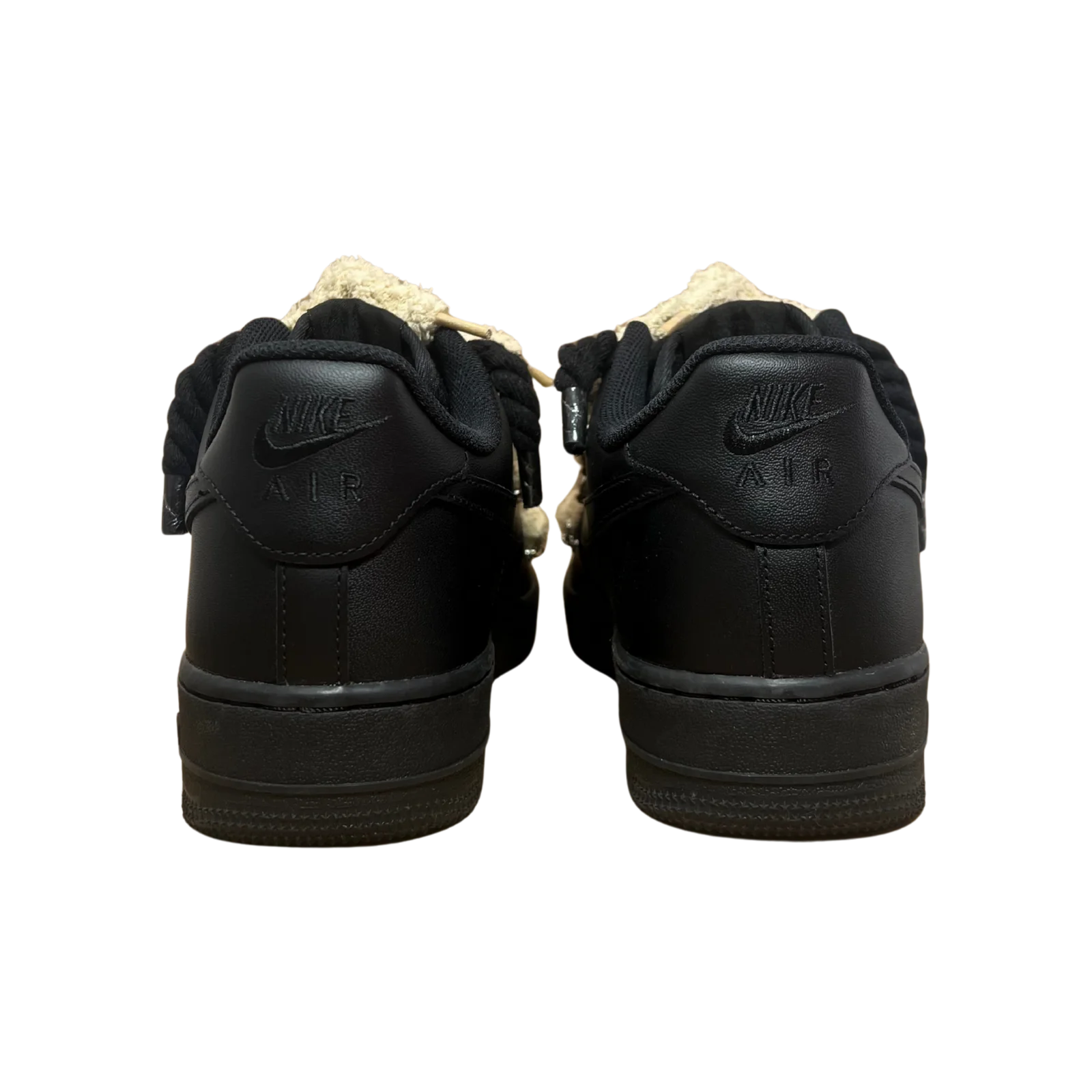 Nike Air Force 1 Black Chimney Cake Cinnamon Hátulnézet