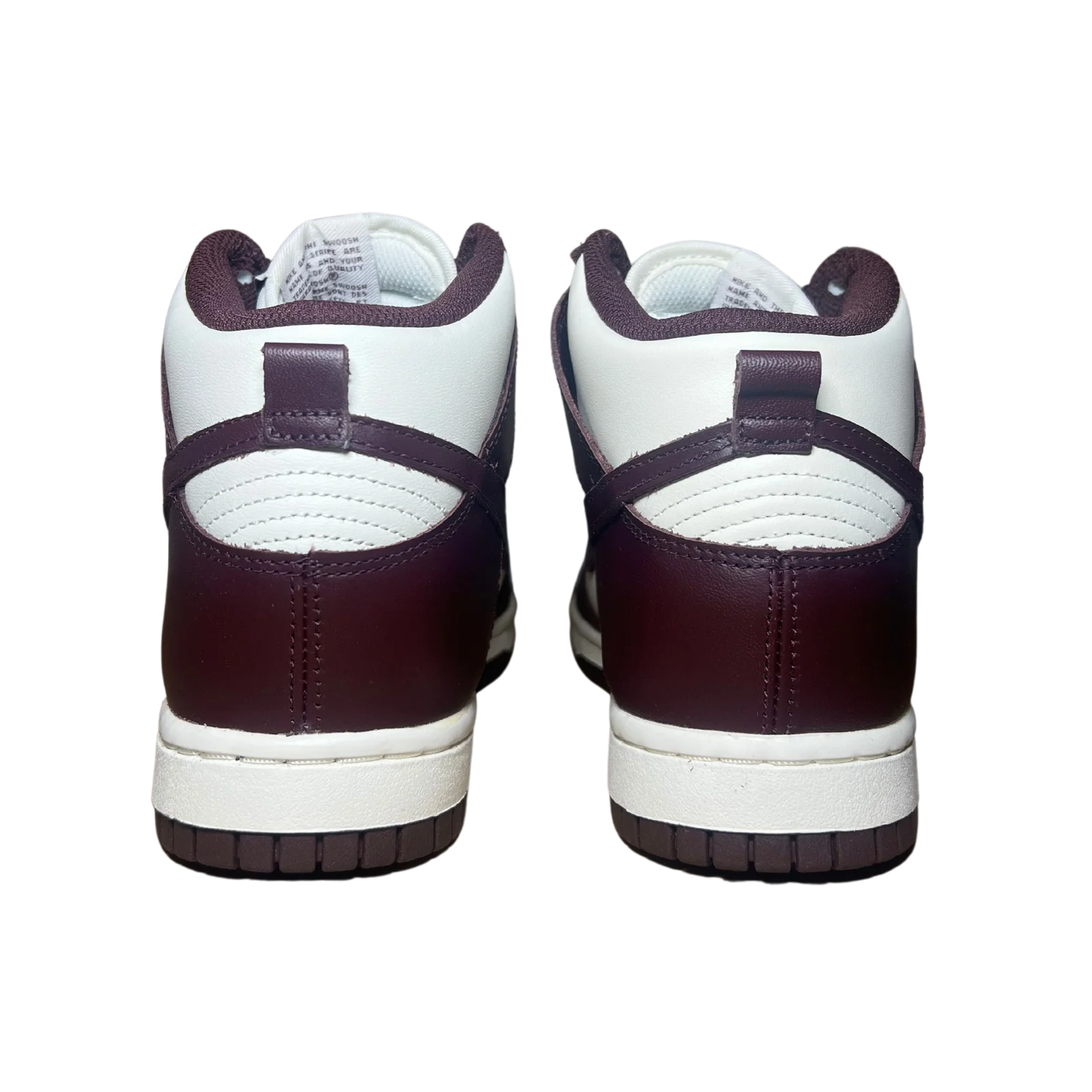 Nike Dunk High Burgundy Hátulnézet