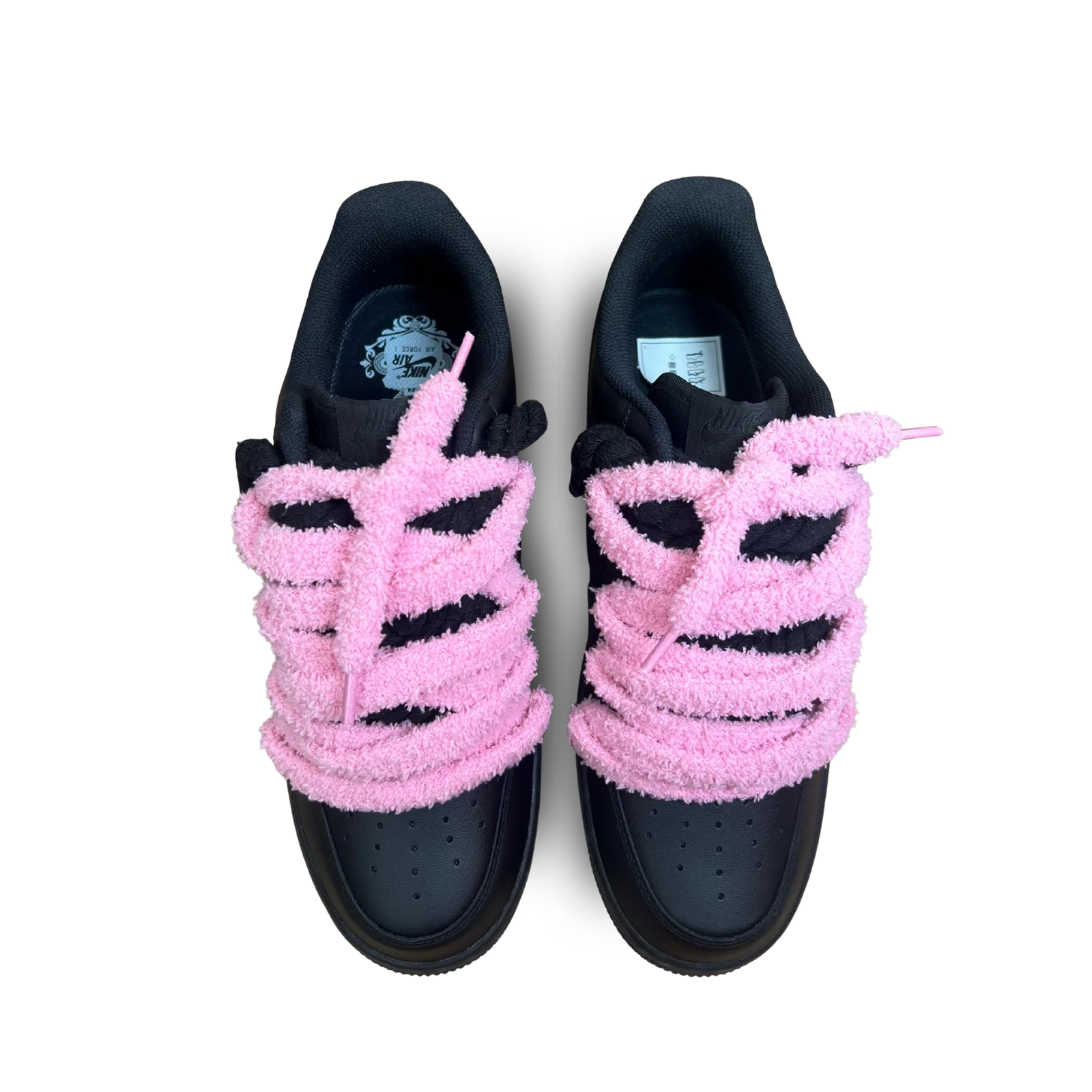 Nike Air Force 1 Black Chimney Cake Pink Felülnézet