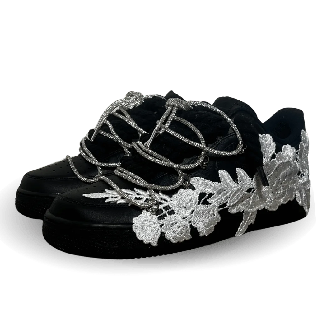 Nike Air Force 1 Black Rose White Diamond Csanadsoles