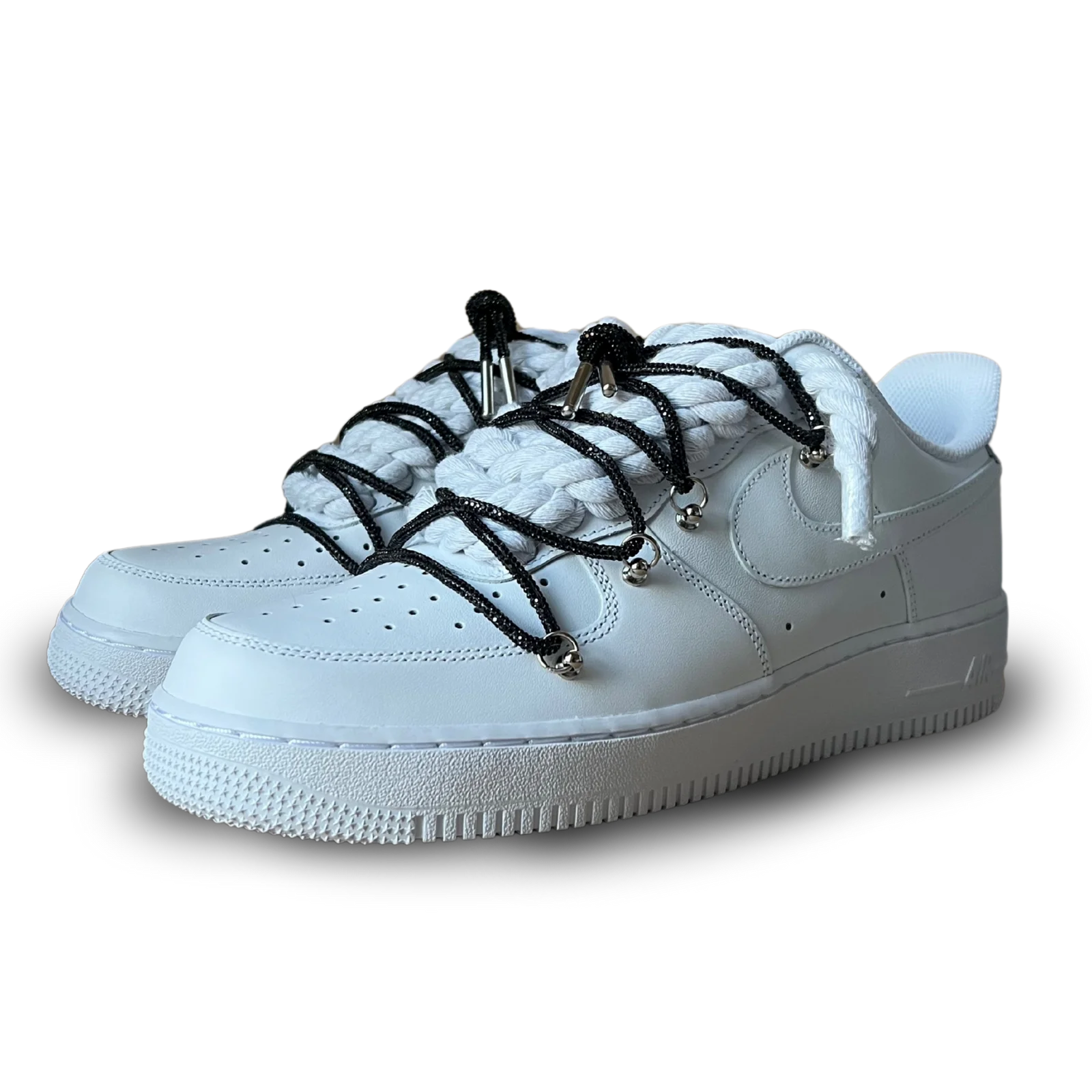 Nike Air Force 1 Diamond Rope Lace Black Csanadsoles