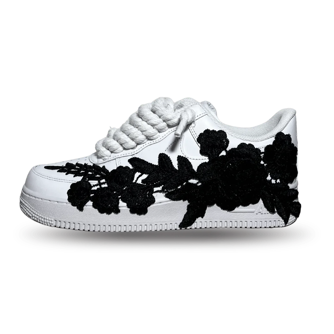 Nike Air Force 1 '07 Chunky Rope Lace White Black Rose Oldalnézet