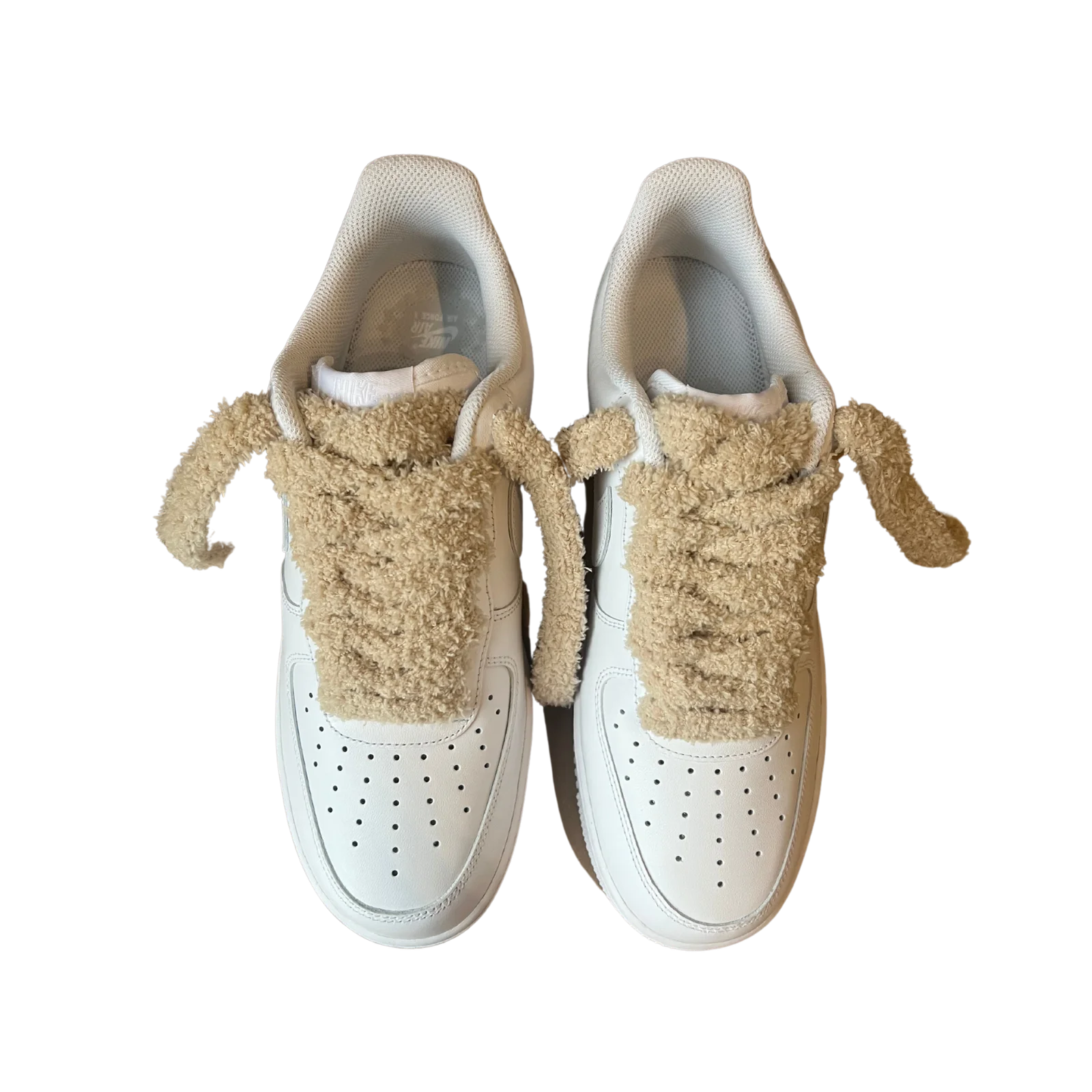 Nike Air Force 1 Fluffy Lace Coral Felülnézet