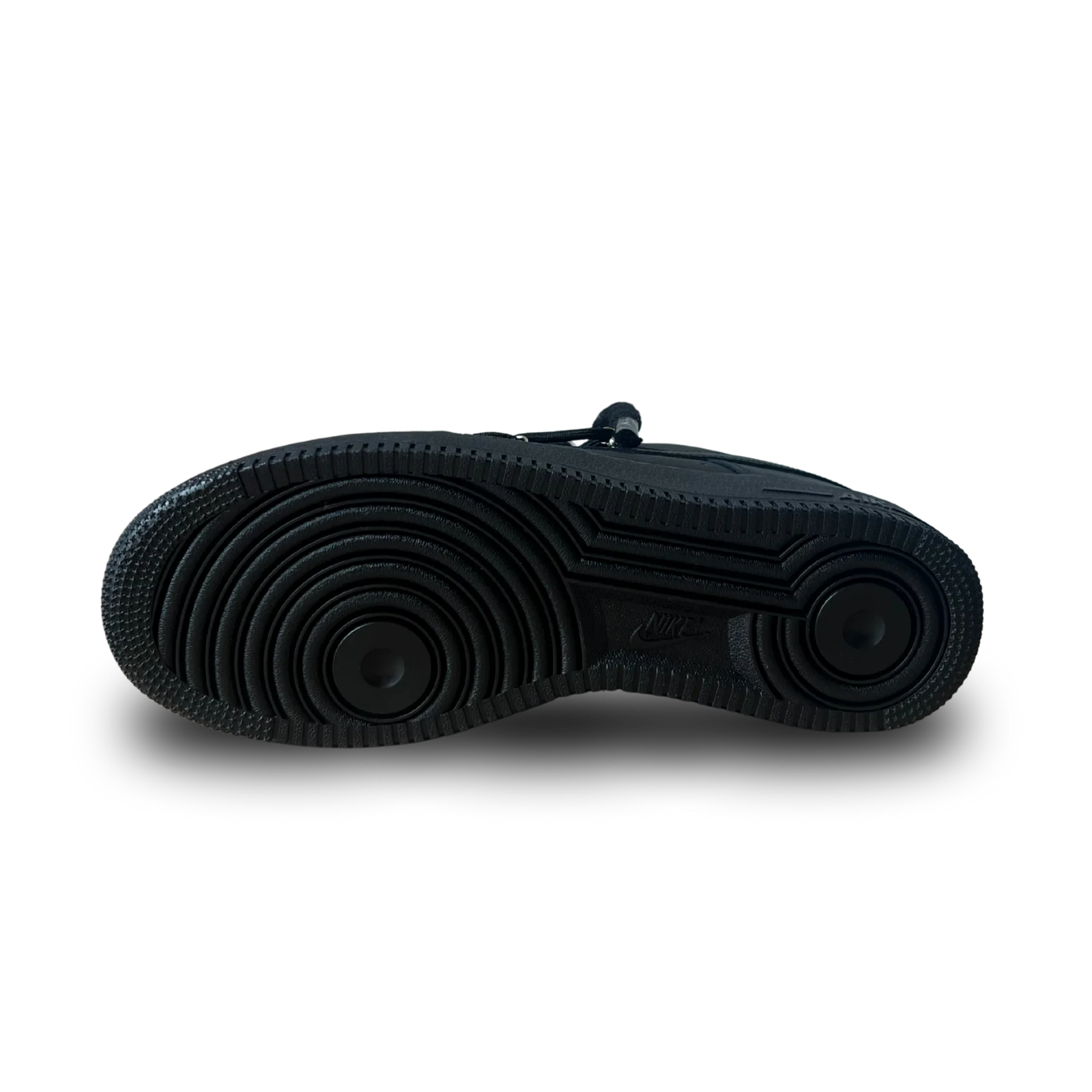 Nike Air Force 1 Black Laced Up Rope Lace Black Talp