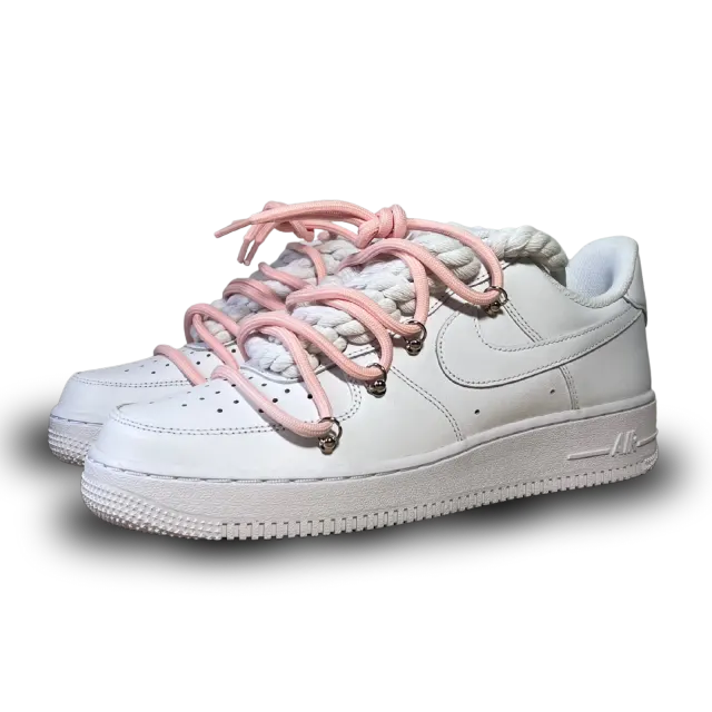 Nike Air Force 1 Laced Up Rope Lace Pink Csanadsoles