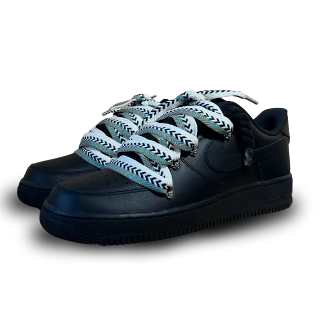 Nike Air Force 1 Black Lanvin Rope Lace Brown Beige Csanadsoles