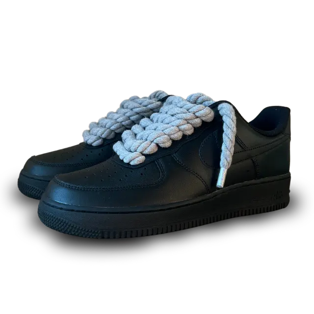 Nike Air Force 1 Black Rope Lace Grey Csanadsoles