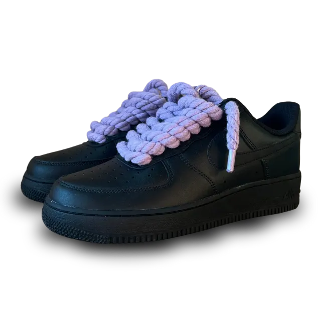 Air Force 1 Black Rope Lace Light Purple Csanadsoles