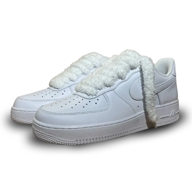 Nike Air Force 1 Fluffy Lace White Csanadsoles