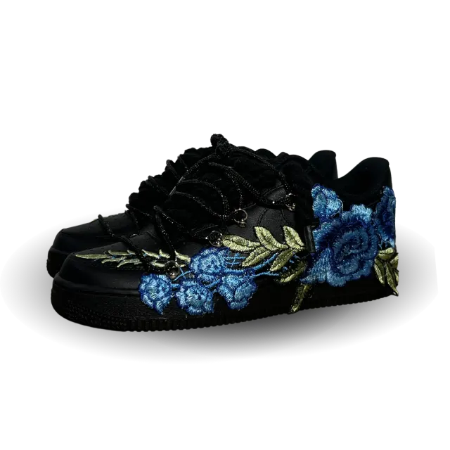 Nike Air Force 1 Black Rose Blue Diamond Csanadsoles