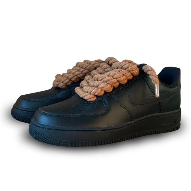 Nike Air Force 1 Black Rope Lace Brown Csanadsoles
