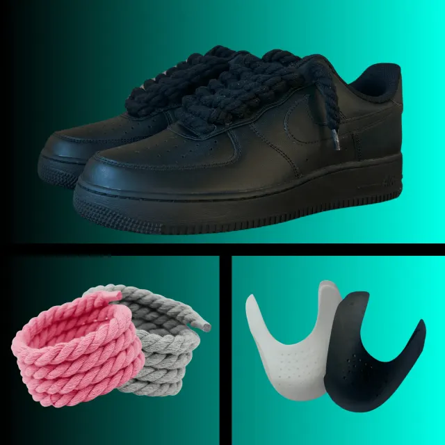 Black Rope Lace Air Force Bundle Csanadsoles
