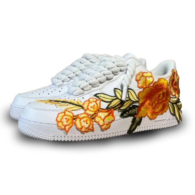 Nike Air Force 1 Rope Lace Yellow Rose Csanadsoles