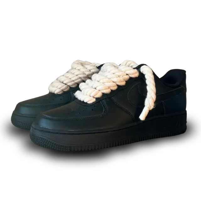 Nike Air Force 1 Black Rope Lace Beige Csanadsoles