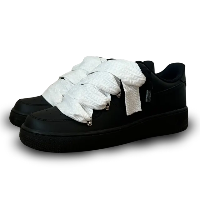Nike Air Force 1 Black Lanvin Rope Lace White Csanadsoles