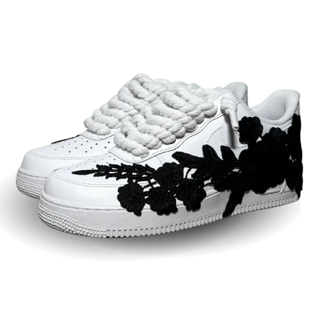 Nike Air Force 1 '07 Chunky Rope Lace White Black Rose Csanadsoles