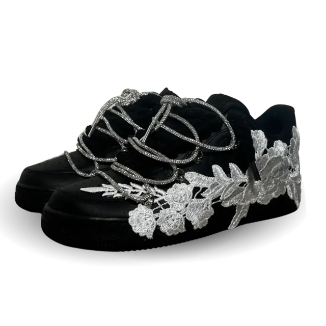 Nike Air Force 1 Black Rose White Diamond Csanadsoles